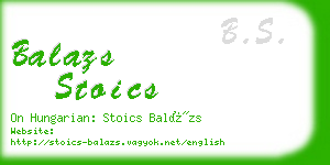 balazs stoics business card